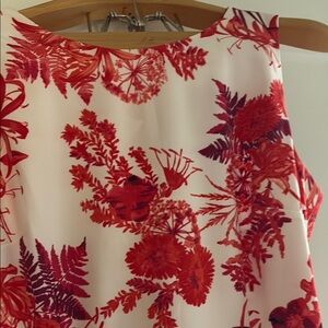 Red Sheath Midi Dress Scoop Neck Wedding Guest